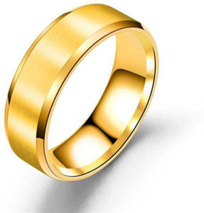 MEENAZ Alloy, Steel, Metal, Tungsten, Stainless Steel Titanium, Gold Plated Ring