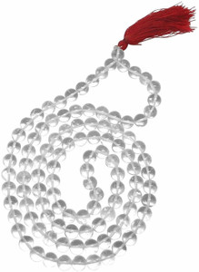 nagaana Sphatik/Crystal Jaap Mala for Pooja (108+1 Beads) | Natural & Certified Crystal Chain