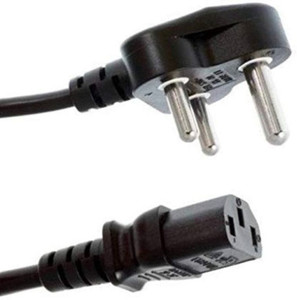 Techy-tech Power Cord 1.5 m 1.5 meter Meter Computer/Desktop/Pc/Smps/Printer/Monitor Power Cable Cord Black/Pc Cable (Full Copper)