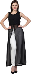 vashist Women A-line Black Maxi/Full Length Dress