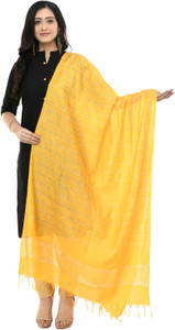 A R SILK Pure Cotton Striped Women Dupatta