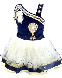 DLF COLLECTION Baby Girls Midi/Knee Length Festive/Wedding Dress