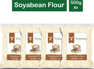 Trinetra Best Quality Soyabean Flour / Soyabean Atta 500g Pack of 4