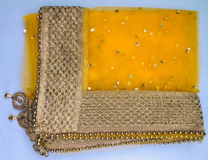 APNA KAPDA BAZAAR Net Embroidered Women Dupatta