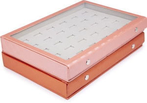 IDEAL FASHION Jewellery Ring Organizer Box With Clear Transparent Lid  Storage 30 Slots Vanity Box Rings, Earrings Studs Storage Jewel Box  Vanity Box