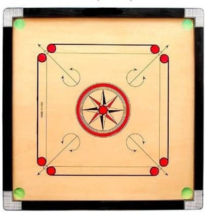 srishti enterprises Carrom Board 18 inches With Glass Coin set Carrom Board Game
