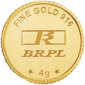 Bangalore Refinery 22 K 4 g Gold Coin