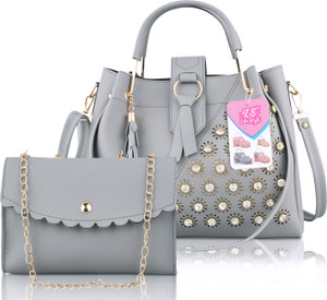 Live Fashion Women Grey Messenger Bag