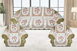 croox Cotton Floral 3+1+1 Seater Sofa Cover