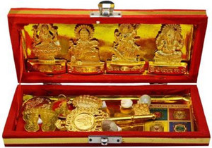 SHRI ASTHA VINAYAK Brass Shri Dhan Laxmi - Kuber bhandari Yantra Brass, Wooden Yantra (Pack of 1) Brass Yantra
