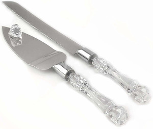 SYGA SYGA Stainless Steel Cake Knife and cake Server Set with Acrylic Handle Slicer Cutter Pizza Shovel Knife Pie Server Hand Tool with Cutting Knife Decorating Tools Set of 2 Stainless Steel Cake Server