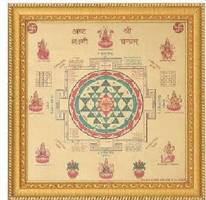 SHRI ASTHA VINAYAK Astha Laxmi Shree Yantram for Money, Success and Achievement 27 *27 Wooden Yantra Wooden Yantra