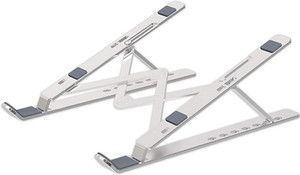 DawnRays Portable Laptop Stand Portable Laptop Stand, Adjustable Aluminum Laptop Riser Computer Stand, Height Adjustable Laptop Stand Ergonomic Foldable Portable Desktop Holder Compatible with MacBook Air Pro, Lenovo, Dell, More 10-15.6” Laptops Laptop Stand