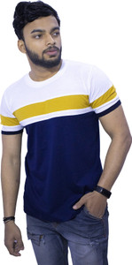 mebadass Colorblock Men Round Neck Multicolor T-Shirt