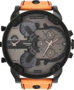 DIESEL Mr Daddy Diesel Men's Daddy Black IP and Brown Leather  Chronograph Watch Analog Watch For Men Buy DIESEL Mr Daddy Diesel  Men's