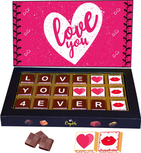 Expelite Love You Forever Chocolate Gift For Husband 18 pc Love Chocolate Gifts Bars