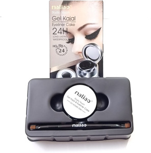 मलियाओ Studio Touch Gel Kajal & Eyeliner Cake 24hrs Waterproof 2 in 1 7 g