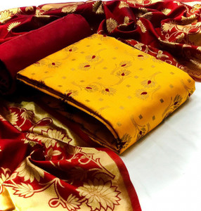 BHUMIKA CREATION Cotton Silk Self Design Salwar Suit Material