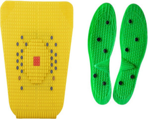 NP NAVEEN PLASTIC k-863 Acupressure Foot Mat With Magnets And Copper With Yoko Height Increaser Device Massager