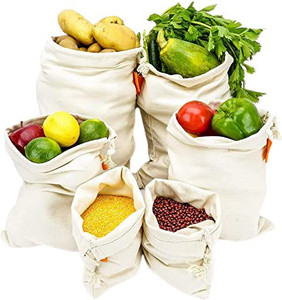 Cotton Bags Reusable Vegetable Storage Bags For Fridge Buy CLICK