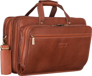 BRAND LEATHER Men Tan Messenger Bag