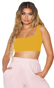 THE BLAZZE Casual Sleeveless Solid Women Gold Top