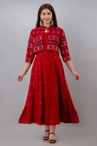 CELEBRAVO Women Printed Anarkali Kurta