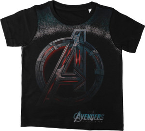Marvel Avengers Boys Printed Polycotton, Cotton Blend Regular T Shirt