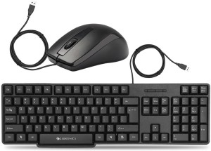 ZEBRONICS K20 Keyboard and Alex Wired Optical Mouse Combo Set