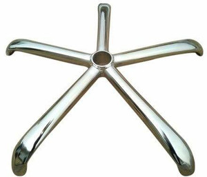 RAJCHEIF Steel Base Suitable for Every REVOLVING Office Chair with Chrome Polish Without Wheels Braking and Locking Furniture Caster