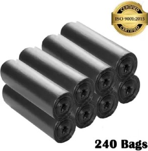 SUVIDHA Trash Bags Eco-Friendly Recyclable - Black Garbage Bags Medium 13 L Garbage Bag  Pack Of 240
