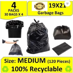 SUVIDHA JUNK PACK O4 ROLLS Medium 13 L Garbage Bag (120 Bags)PACK O4 ROLLS Medium 13 L Garbage Bag  Pack Of 120