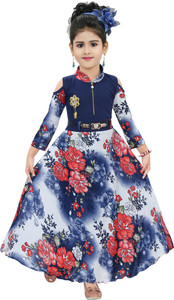 Chandrika Girls Maxi/Full Length Casual Dress