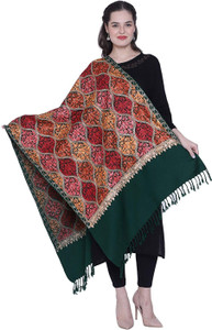Feathers Pashmina Embroidered Women Shawl