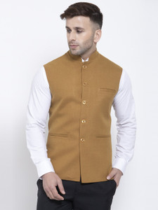 Badoliya & Sons Sleeveless Solid Men Jacket