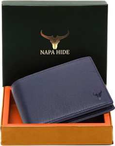 napa hide Men Casual Blue Genuine Leather Wallet