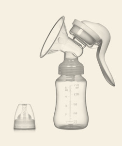 Oren Empower Manual Massage Preminum Quality Breast Pump With Feeding Bottle With a Breast Pads - Experience same as baby sucking - Manual