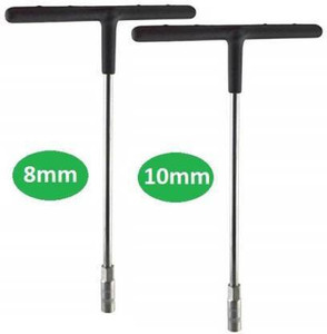 अटूल्स Heavy duty 8mm 10mm T Spanner combo Sing side Wrench Single Sided T Type Wrench (pack of 2) Heavy duty 8mm 10mm T Spanner combo Sing side Wrench Single Sided T Type Wrench (pack of 2) सिंगल साइडेड T टाइप रिंच