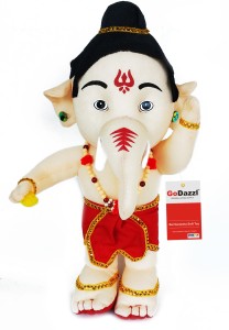 GoDazzl Bal Ganesh Ganpati Teddy Bear Soft Stuffed Plush Toy Kid for Children Gift- 45 CM  - 45 cm