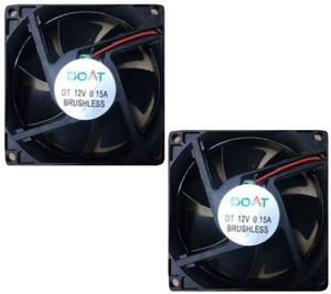 Doat 2-Pic 12V DC Fan 120X120X25MM Cabinet 4-Inch Square Cooling fan Cooling Fan Cabinet Cooler