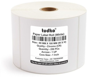 tudko 80 mm X 100 mm Chromo Self Adhesive Paper Label