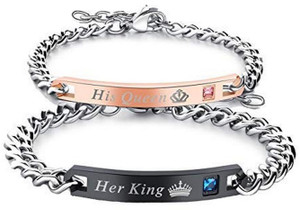 Sopree Stainless Steel Silver Charm Bracelet