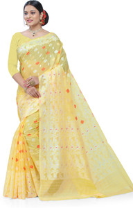 Ruhabs Woven Jamdani Cotton Silk Saree