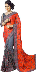 sadgun creation Embroidered Bollywood Art Silk Saree