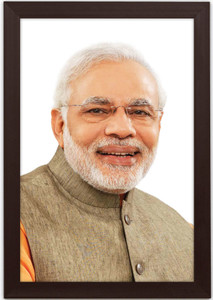 Braj Art Gallery Narendra Modi Portrait Photo Frame Digital Reprint 19.6 inch x 13.6 inch Painting