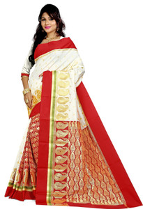 JagannathSaree Self Design Bollywood Silk Blend Saree
