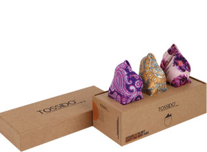 TOSSIDO Printed Polyester Blend Pocket Square