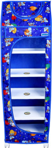 LOOKNSNAP Baby 6 Shelve Unbreakable Material PVC Collapsible Wardrobe