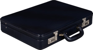 BRAND LEATHER Men's Genuine Leather Luxury Frosted Combination Lock Briefcase (BLUE) Medium Briefcase - For Men