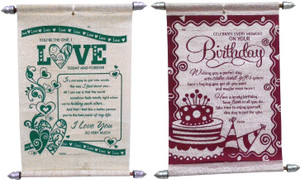 Saugat Traders Happy Birthday Scroll Card - Greeting Card